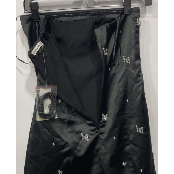 Abercrombie Fitch Black Strapless Mini Dress Embellished Rhinestones X Small - Picture 6 of 8